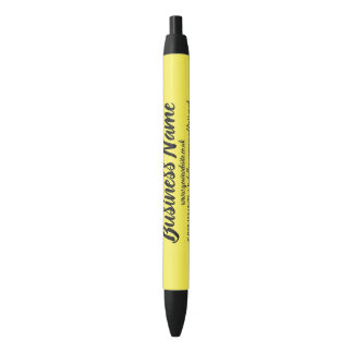 Zakelijke marketing Gepersonaliseerd geel Zwarte Inkt Pen