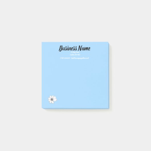 Zakelijke marketingartikelen aangepast blauw post-it® notes (Voorkant)