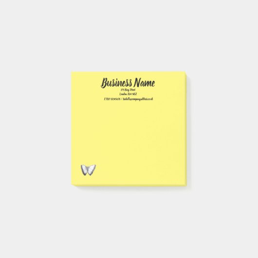 Zakelijke marketingartikelen gepersonaliseerd geel post-it® notes (Voorkant)
