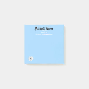 Zakelijke marketingobjecten aangepast blauw post-it® notes