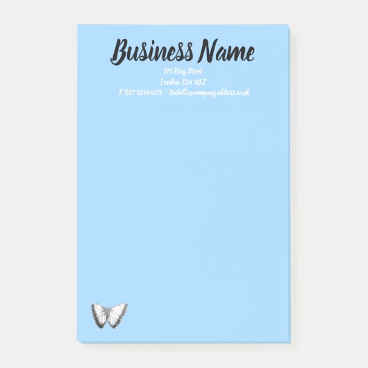 Zakelijke marketingobjecten aangepast Blauw Post-it® Notes (Voorkant)