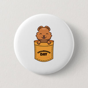 Zakelijke Meme Groundhog Day 2023 Grappige Groundh Ronde Button 5,7 Cm