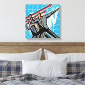 Zakelijke mensen die een pijlbord gooien canvas afdruk (Insitu (Slaapkamer))