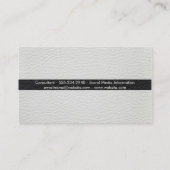 Zakelijke Mensen Staan | Leer Visitekaartje (Achterkant)