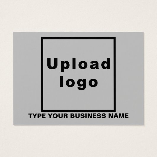 Zakelijke merk op grijze rechthoekige profielkaart visitekaartje (Achterkant)
