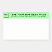 Zakelijke merknaam op lichte groene koptekst van g post-it® notes (Voorkant)