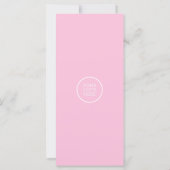 Zakelijke minimalistische moderne roze cadeaubon (Achterkant)