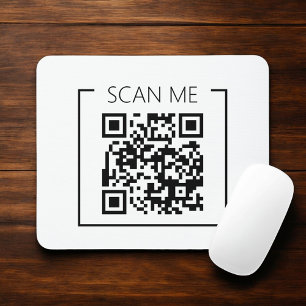 Zakelijke Minimalistische QR-code Scan Me Muismat