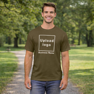 Zakelijke naam en logo Bruin heren T-shirt