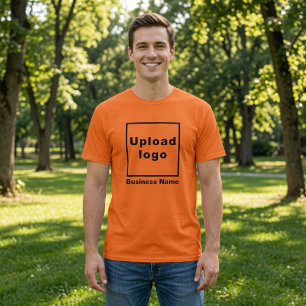Zakelijke naam en logo Oranje heren T-shirt