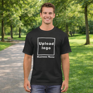 Zakelijke naam en logo Zwarte heren T-shirt