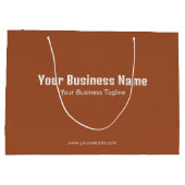 Zakelijke Naam Modern Minimaal Sienna Bruine Sjabl Groot Cadeauzakje (Achterkant)