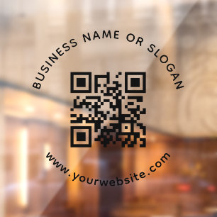Zakelijke naam Slogan Professionele bedrijf QR-cod Raamsticker