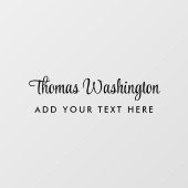 Zakelijke naam stijlvol script monogram raamsticker (Vel)