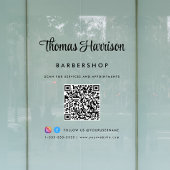 Zakelijke naam stijlvolle handtekening script QR-c Raamsticker