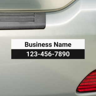 Zakelijke naam Telefoonnummer Zwart Wit Promotie Bumpersticker