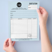 Zakelijke offerte - Aangepaste typegebieden blauw Flyer (Hand)