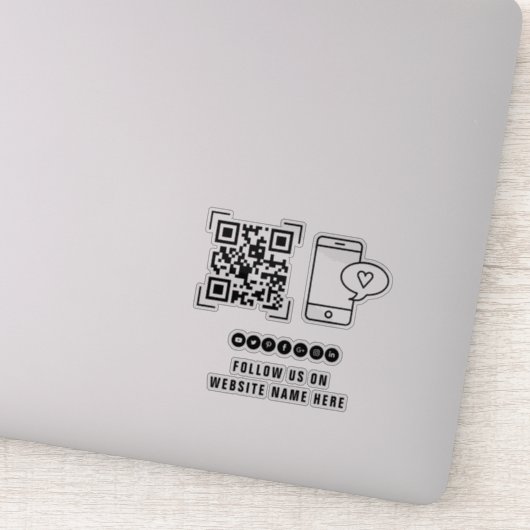 Zakelijke onderneming | U volgt QR-codescan Sticker (Detail)