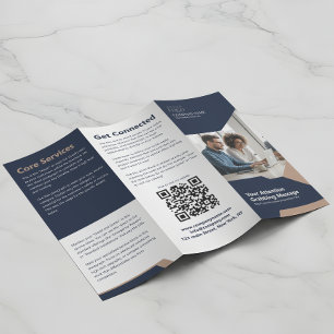 Zakelijke Portfolio Moderne Elegante Drie-Voudige  Flyer