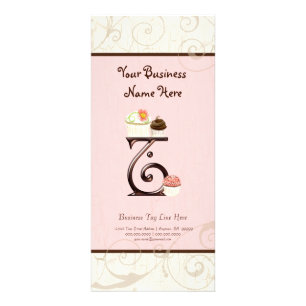 Zakelijke prijs Kaart - Letter T Monogram Dessert