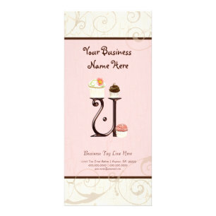 Zakelijke prijs Kaart - Letter U Monogram Dessert