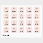 Zakelijke prijs Label Logo Blush Pink (Vel)