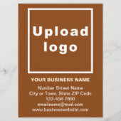 Zakelijke producten en prijzen op een bruine menuk menu (Achterkant)