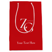 Zakelijke professional in Red & White-logo Medium Cadeauzakje (Voorkant)
