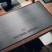 Zakelijke Professionele Grijze Monogrammed Bureaum Bureaumat