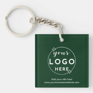 Zakelijke Professionele Logo Minimalist Groen Sleutelhanger