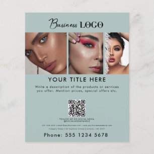 Zakelijke Promotie Beauty Haar Nail Salon Groen Flyer