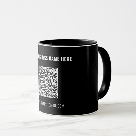 Zakelijke Promotie Merk QR Code Koffiemok Mok (Voorkant rechts)