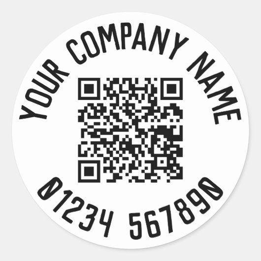 Zakelijke promotie met QR-code Ronde Sticker (Voorkant)