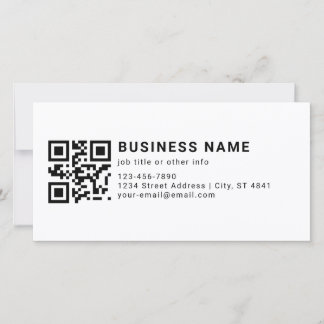 Zakelijke promotie QR-code Bedankkaart
