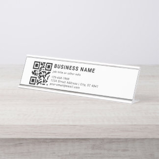 Zakelijke Promotie QR Code Bureau Naambordje