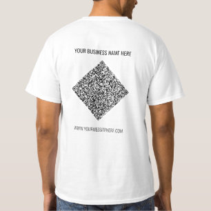 Zakelijke promotie QR Code T-shirt Aangepaste teks