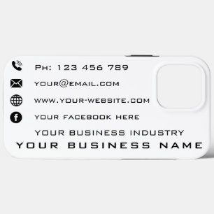 Zakelijke Promotionele Gepersonaliseerde Visitekaa iPhone 13 Pro Max Hoesje