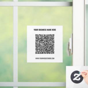 Zakelijke Promotionele QR-code Ruitfolie Sjabloon Raamsticker