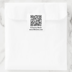 Zakelijke QR-code Bedrijfsnaam Website Sjabloon Vierkante Sticker