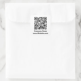 Zakelijke QR-code Bedrijfsnaam Website Sjabloon Vierkante Sticker