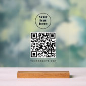 Zakelijke QR-code en website | logo Acryl Bord (Neutraal)