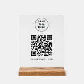 Zakelijke QR-code en website | logo Acryl Bord (Voorkant)