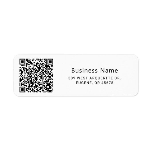 Zakelijke QR-code Etiket (Voorkant)