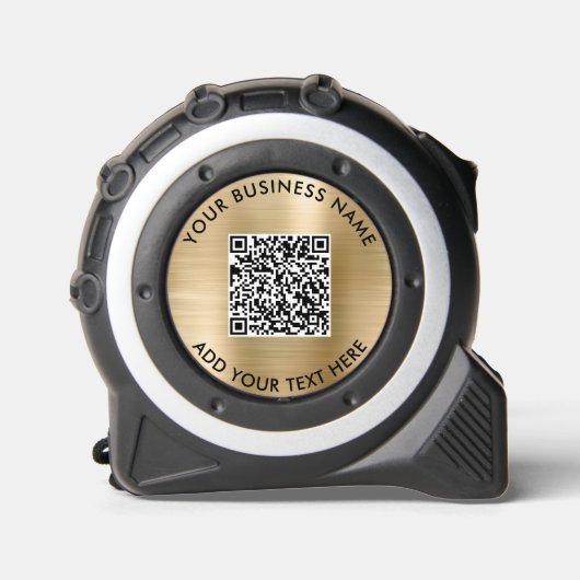 Zakelijke QR Code Gold Rolmaat (Voorkant)