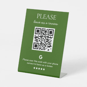 Zakelijke QR-code Google Review Reclamebord Met Voetstuk