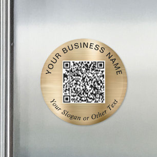 Zakelijke QR-code Goud Promotioneel Magneet