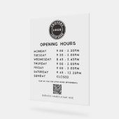Zakelijke QR code Logo Moderne openingstijden Acryl Bord (Hoek)