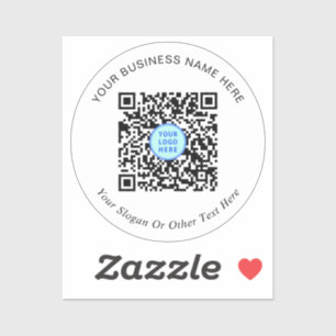 Zakelijke QR Code Logo Promotie Sticker