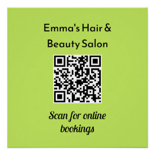 Zakelijke QR Code Promotionele Custom Beauty Salon Perfect Poster