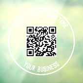 Zakelijke QR-code raamsticker - Winkelen altijd (Vel 3)